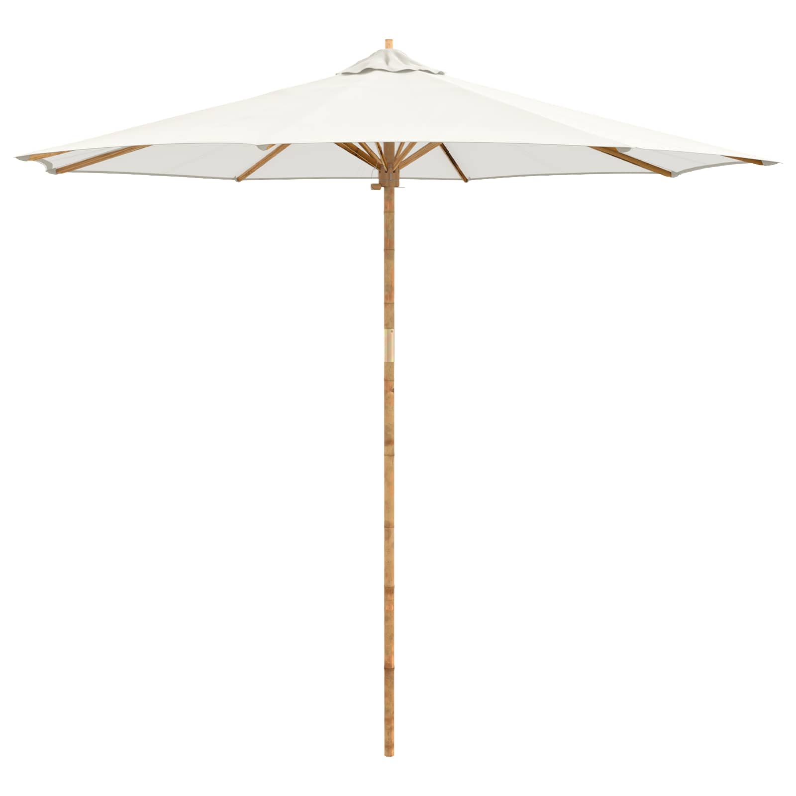 Vrtni suncobran Krem bijela Ø 270 x 260 cm bambus