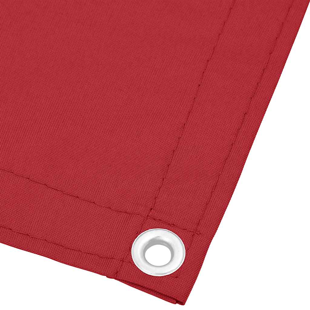 Balkonska pregrada crvena 75x1000 cm 100% poliester Oxford