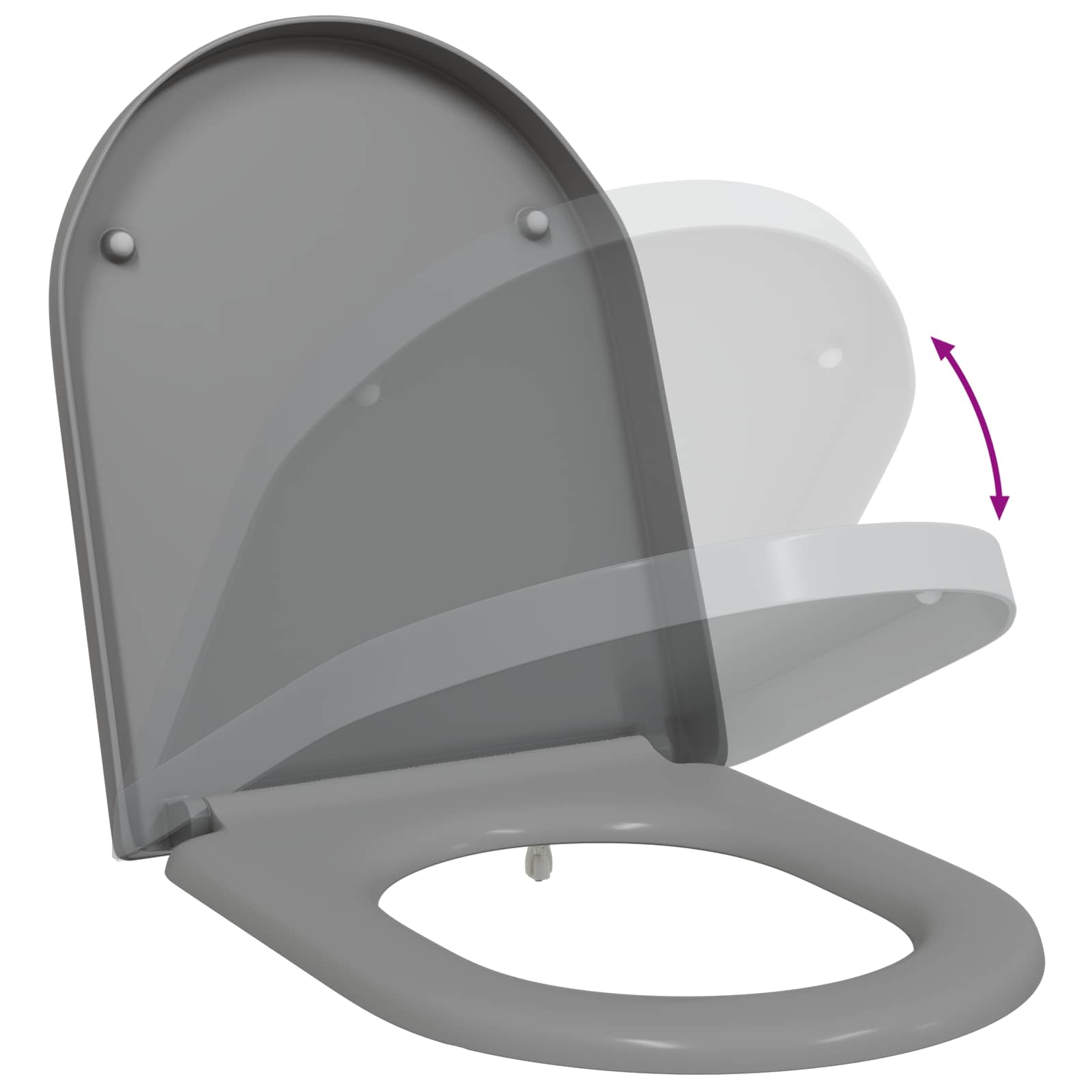 WC daska Siva 49 x 36 x 4 cm Duroplast