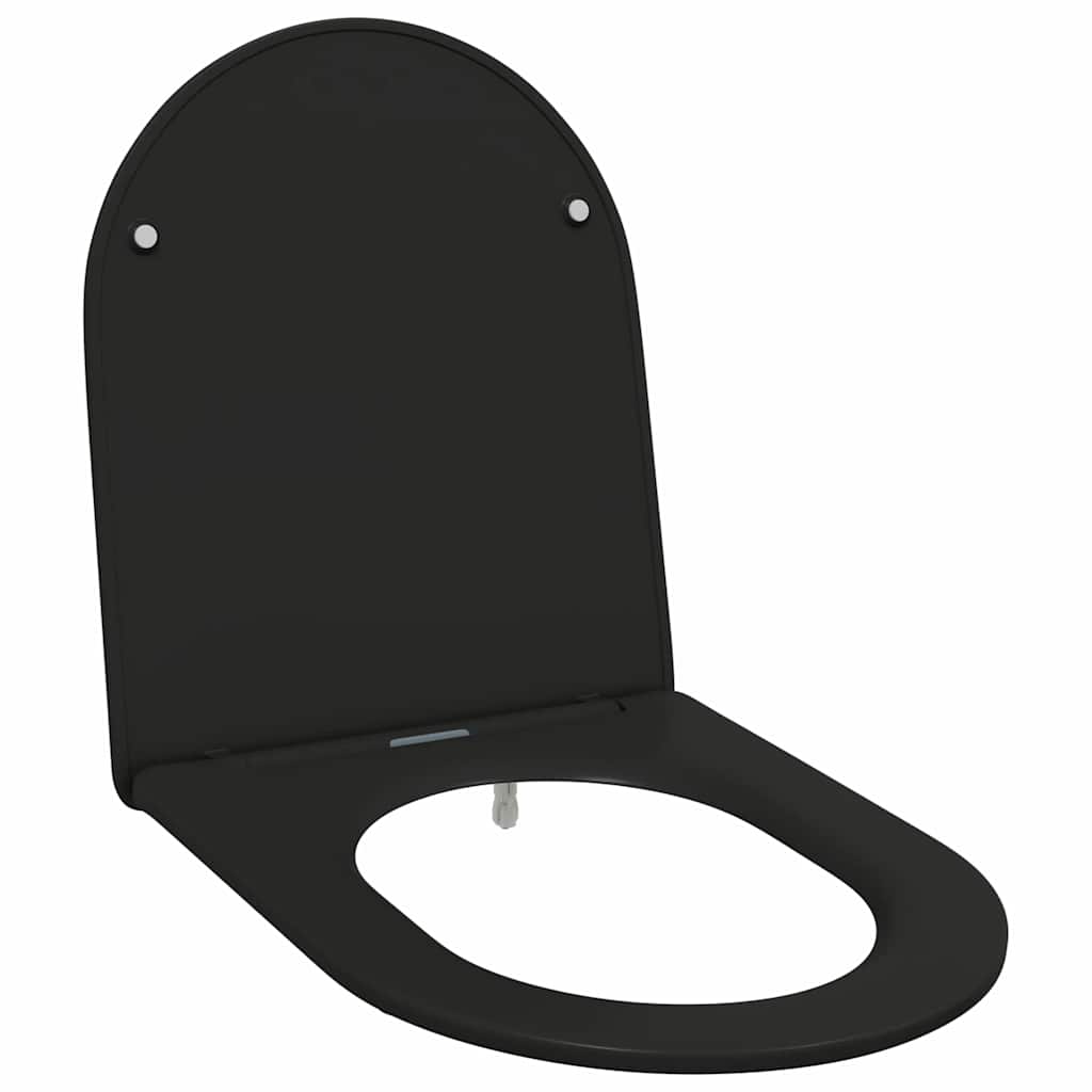 WC daska Crna 47 x 36 x 3,4 cm Duroplast