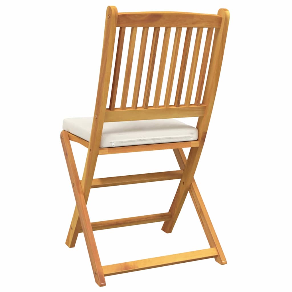 Sklopiva stolica s jastukom 4 pcs Bijelo 49 x 57,5 x 92 cm