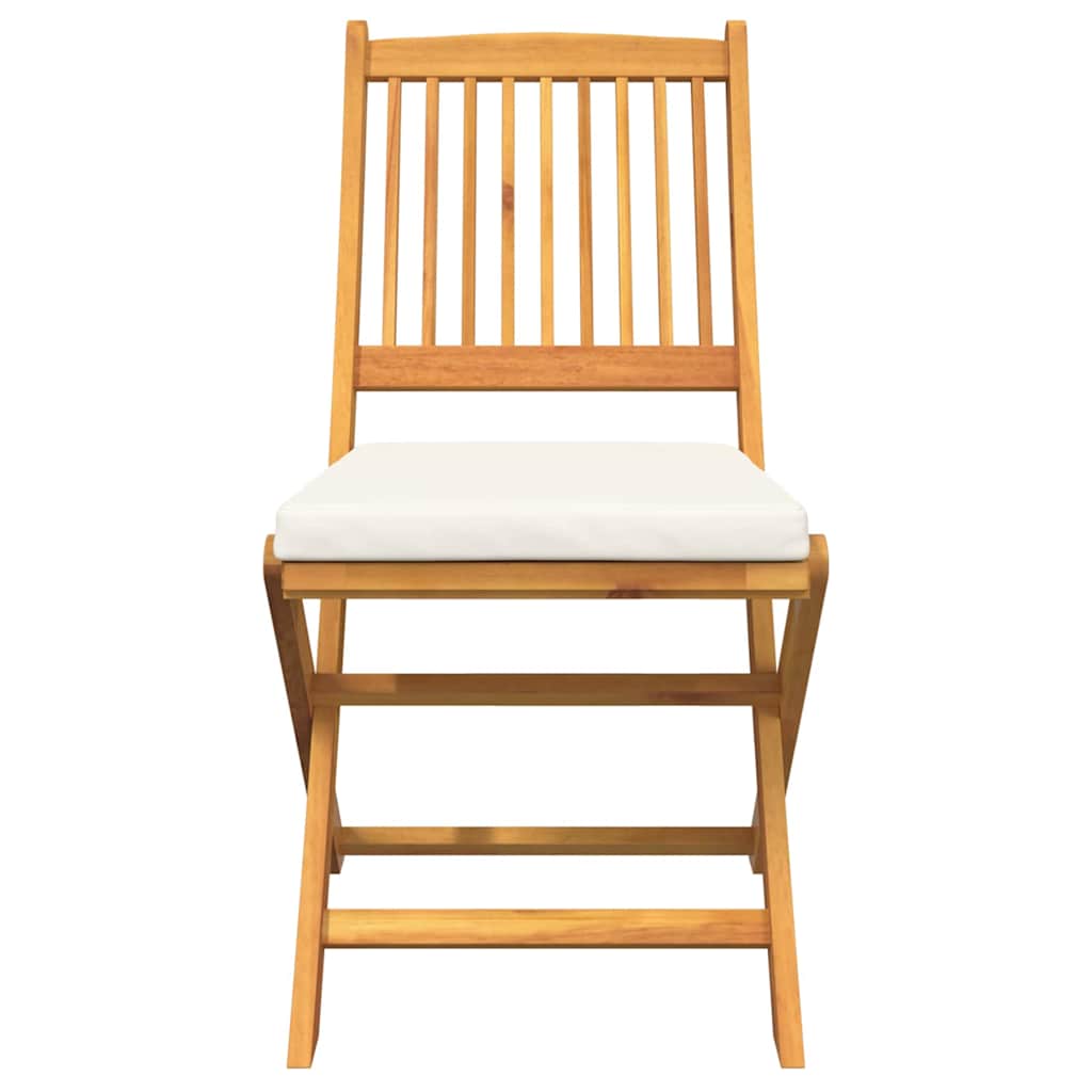 Sklopiva stolica s jastukom 4 pcs Bijelo 49 x 57,5 x 92 cm