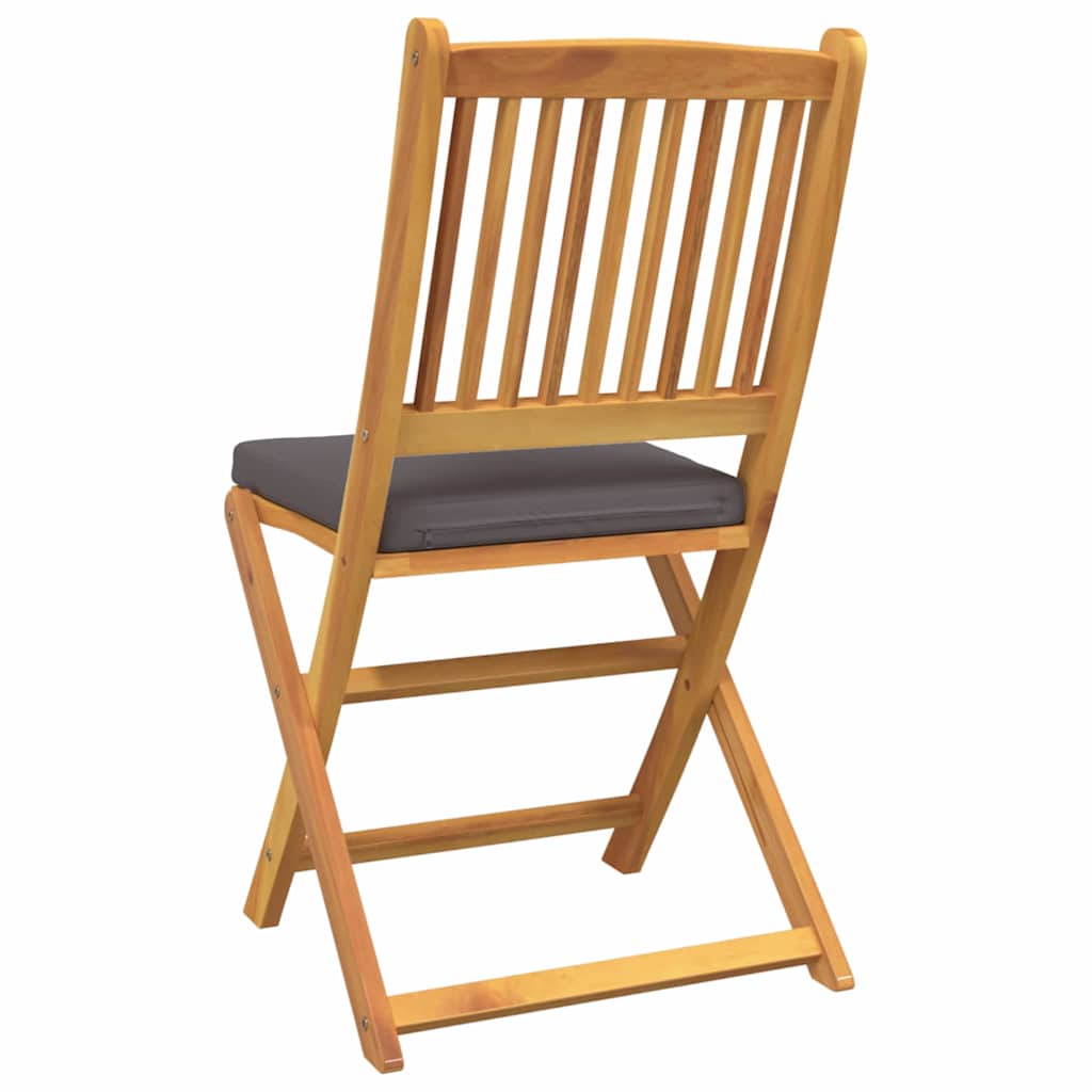 Sklopiva stolica s jastukom 4 pcs Siva 49 x 57,5 x 92 cm