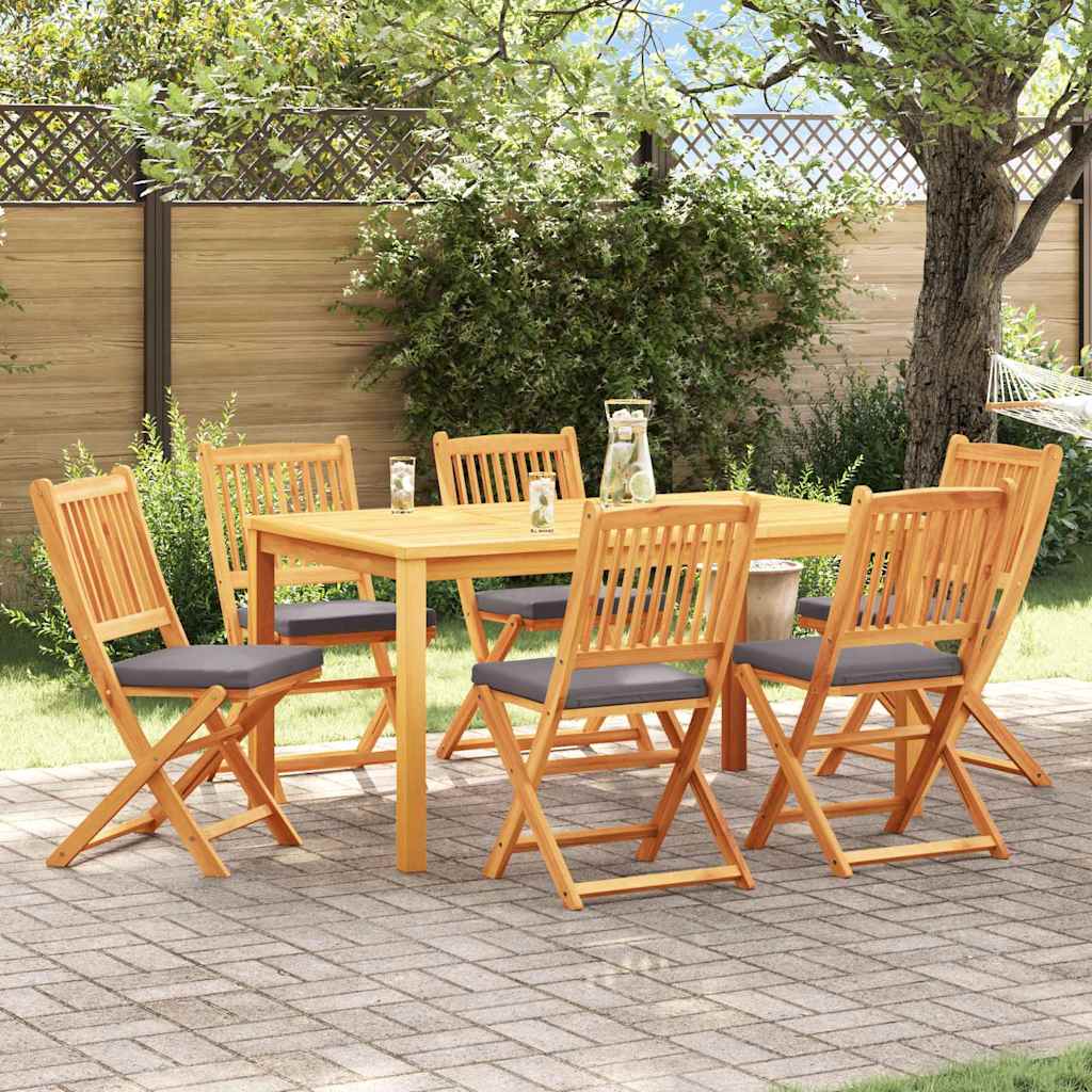 Sklopiva stolica s jastukom 6 pcs Siva 49 x 57,5 x 92 cm