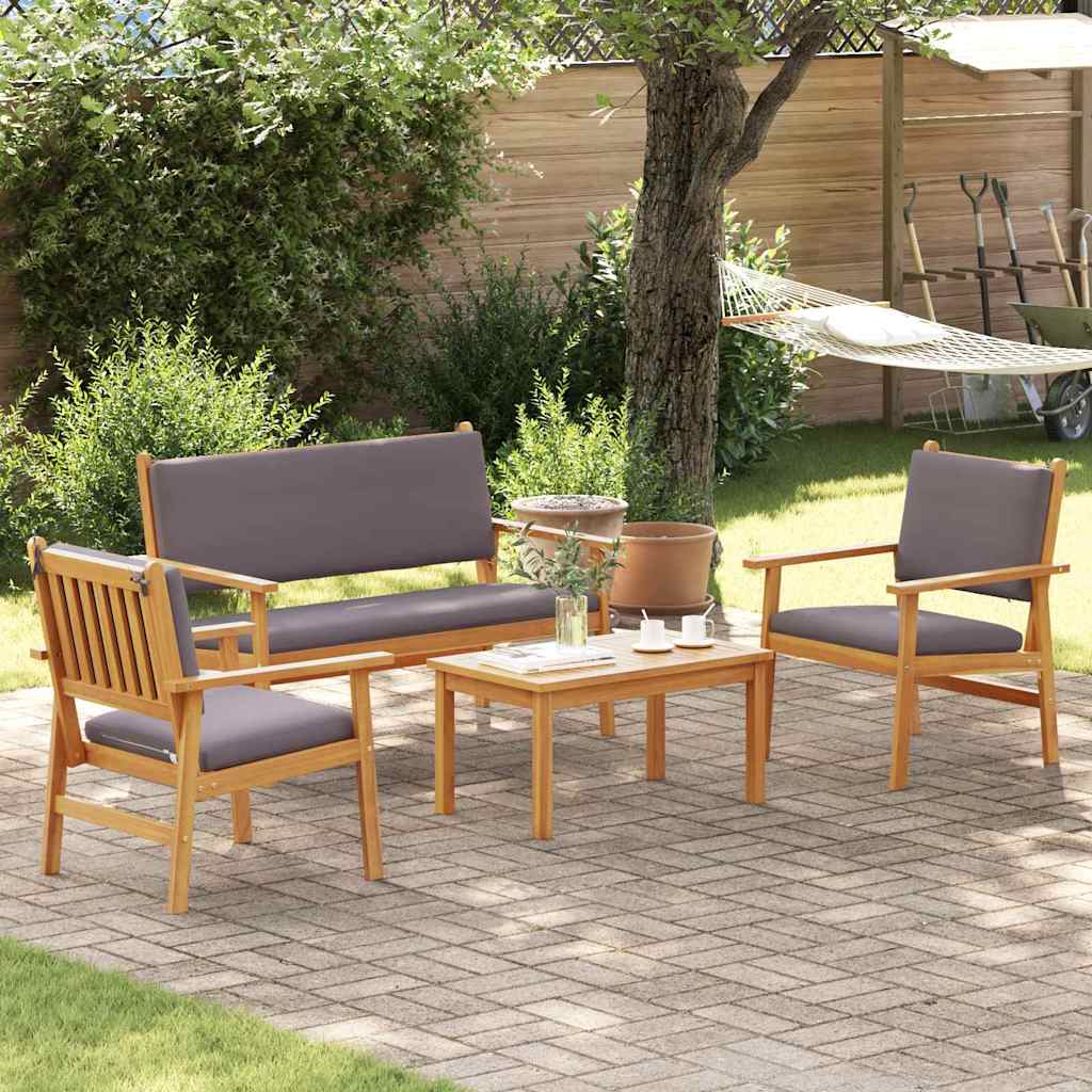 Sjedeća garnitura za vrt 4 pcs Smeđa 120 x 65,5 x 79 cm