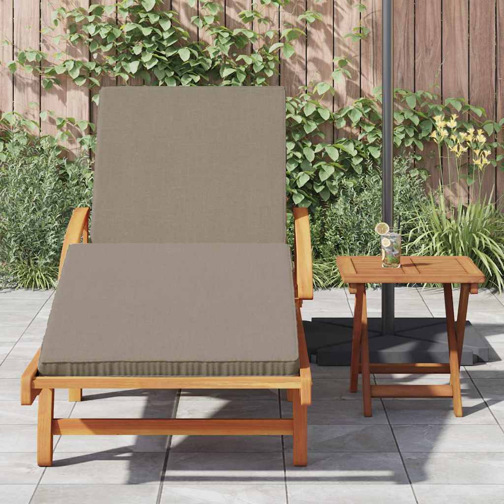 Ležaljka 2 pcs Sivo-smeđa 200 x 67 x 84 cm Čvrsto drvo akacije