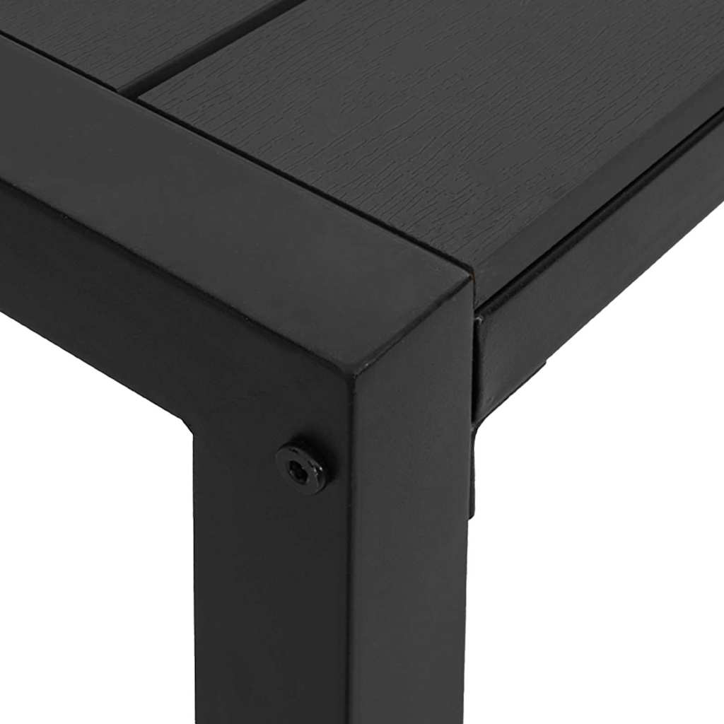 Vrtna klupa Crna 100 x 28 x 45cm Čelik