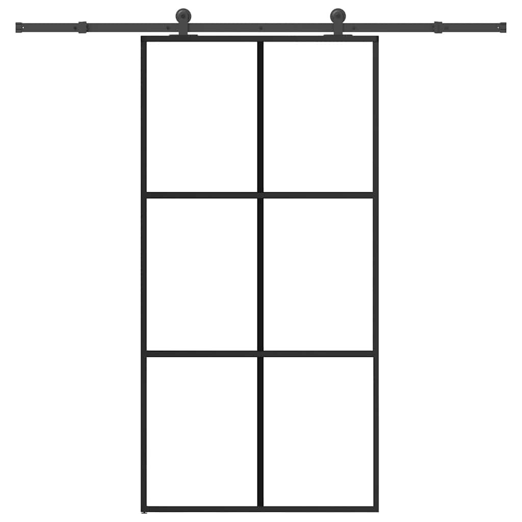 Klizna vrata s okovom 102x205 cm ESG staklo i aluminij