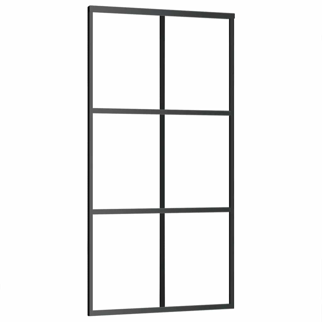 Klizna vrata s okovom 102x205 cm ESG staklo i aluminij