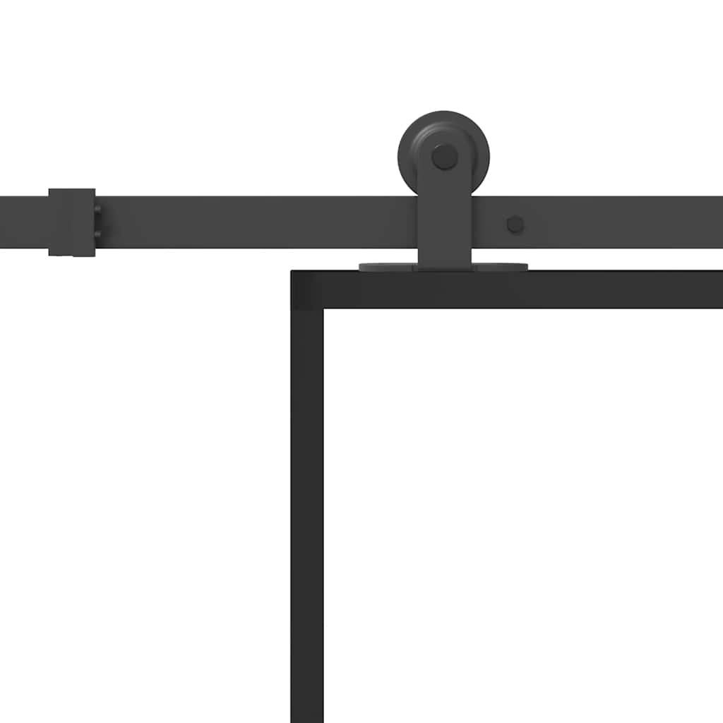 Klizna vrata s priborom 76 x 205 cm od ESG stakla i aluminija