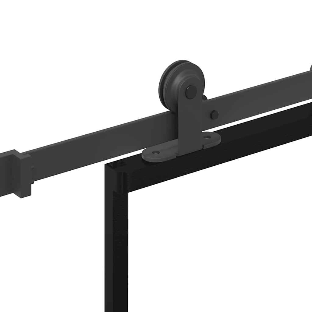 Klizna vrata s priborom 90 x 205 cm od ESG stakla i aluminija