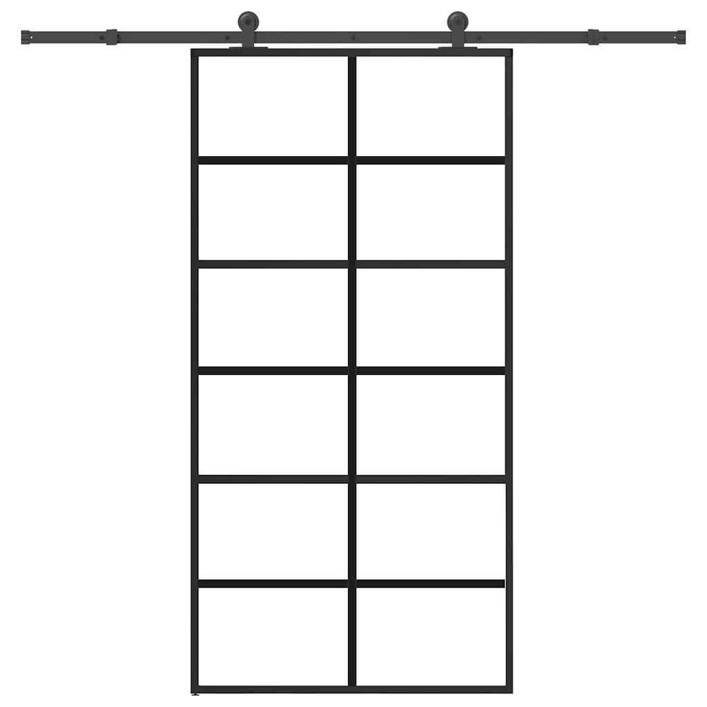 Klizna vrata s okovom 102x205 cm ESG staklo i aluminij