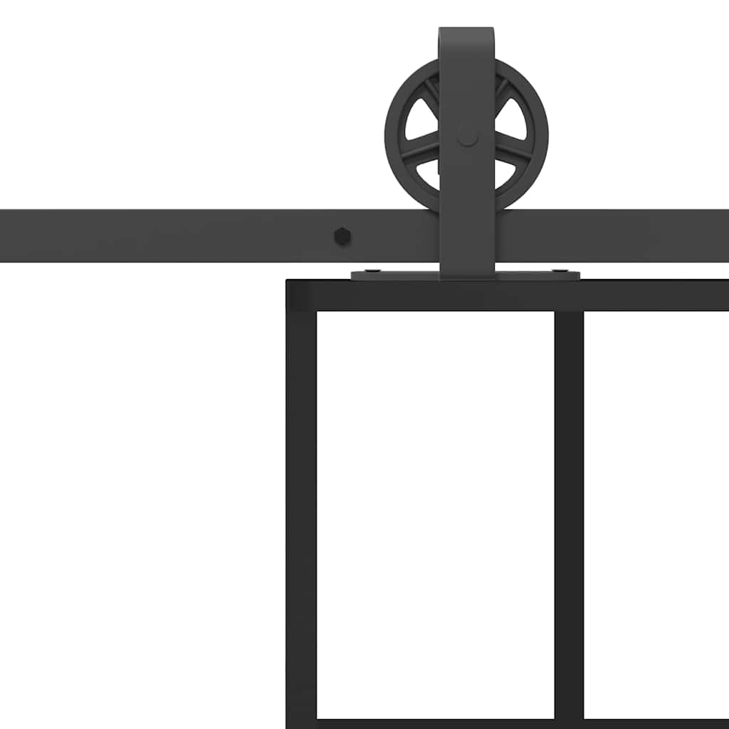 Klizna vrata s priborom 90 x 205 cm od ESG stakla i aluminija