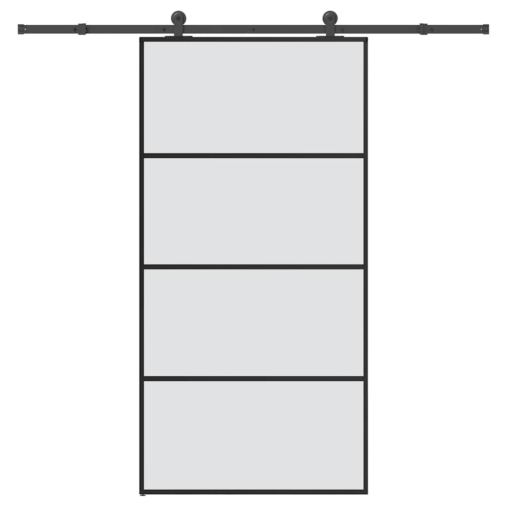 Klizna vrata s priborom 102,5x205 cm od stakla ESG i aluminija