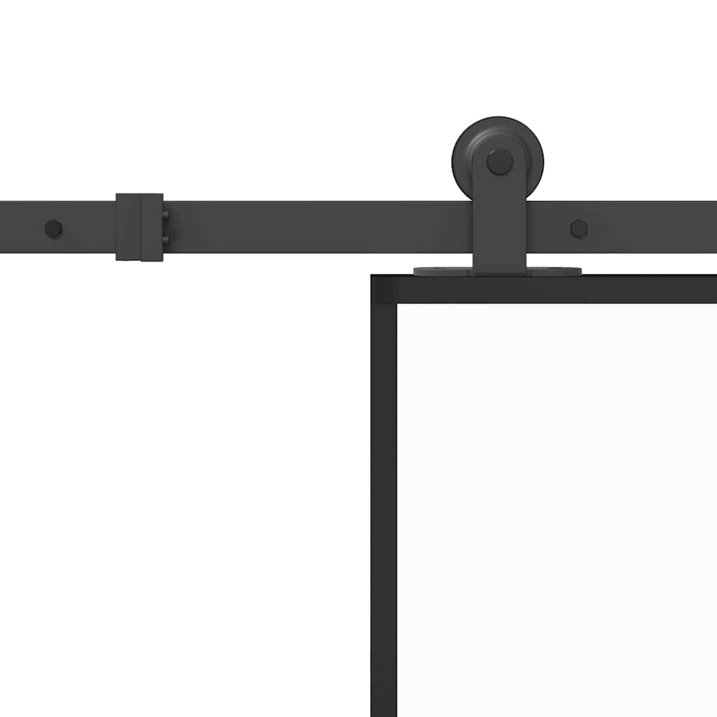 Klizna vrata s priborom 76 x 205 cm od ESG stakla i aluminija