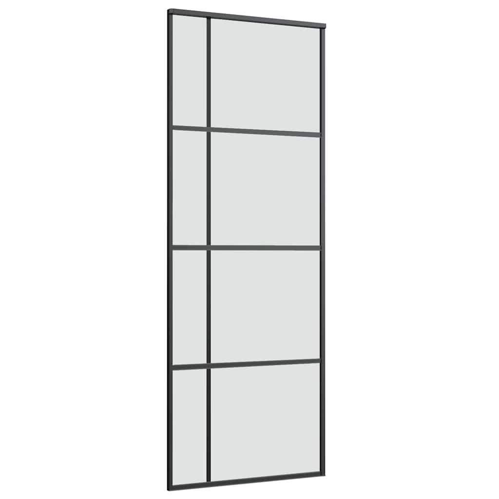 Klizna vrata s priborom 76 x 205 cm od ESG stakla i aluminija