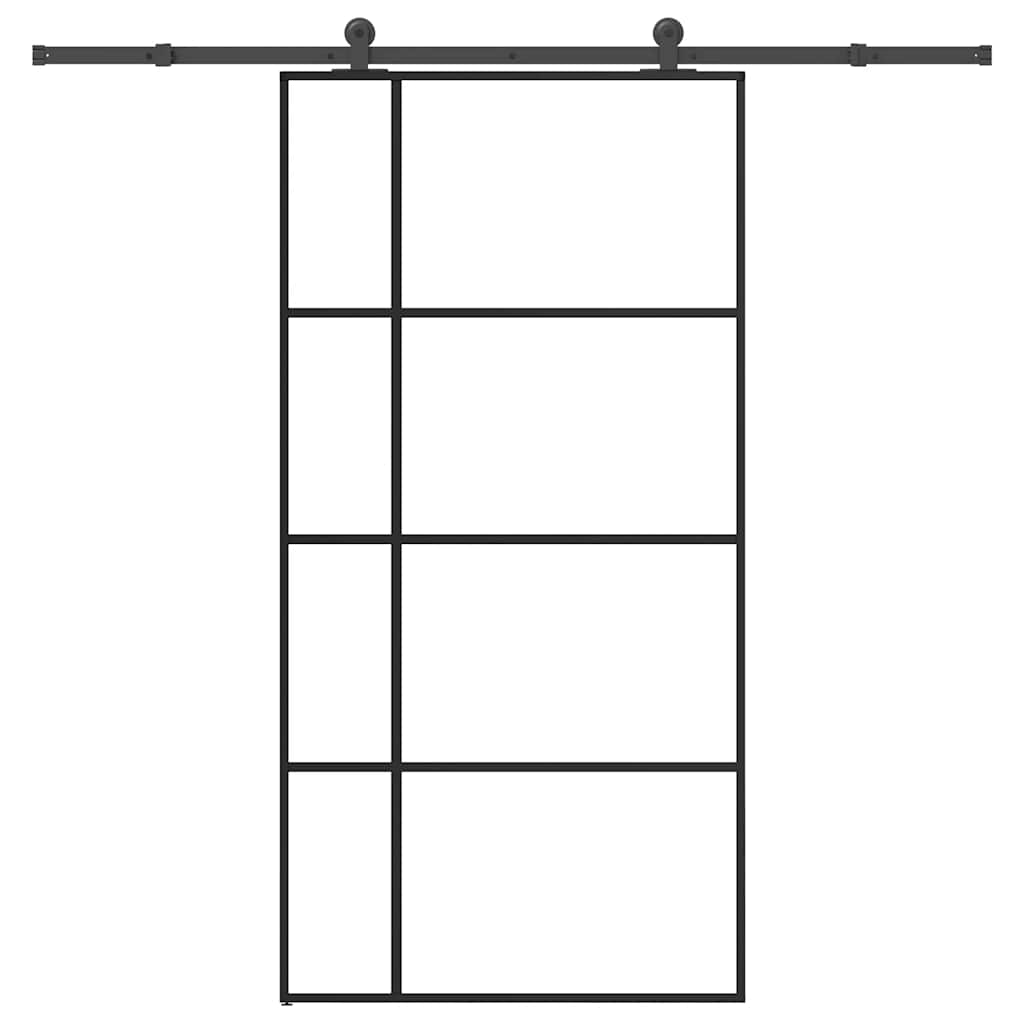 Klizna vrata s priborom 102,5x205 cm od stakla ESG i aluminija