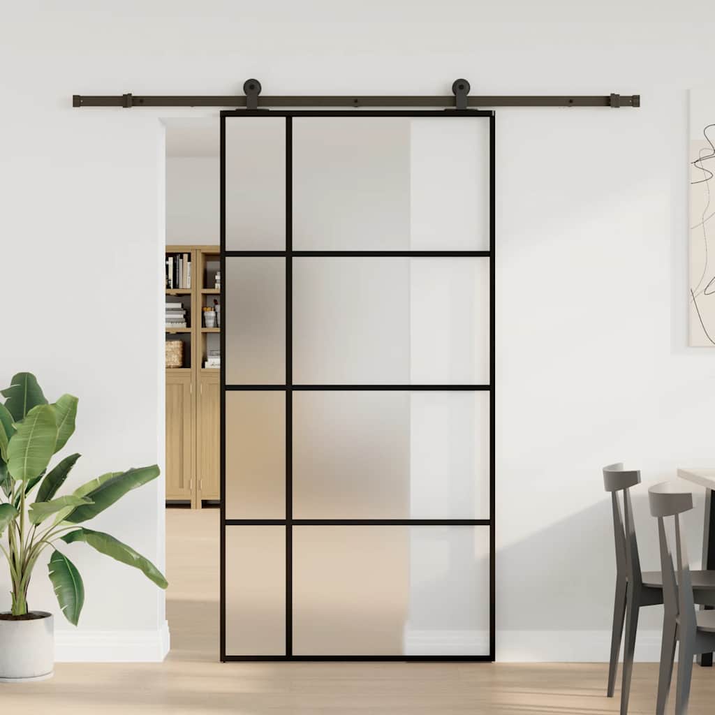 Klizna vrata s priborom 102,5x205 cm od stakla ESG i aluminija