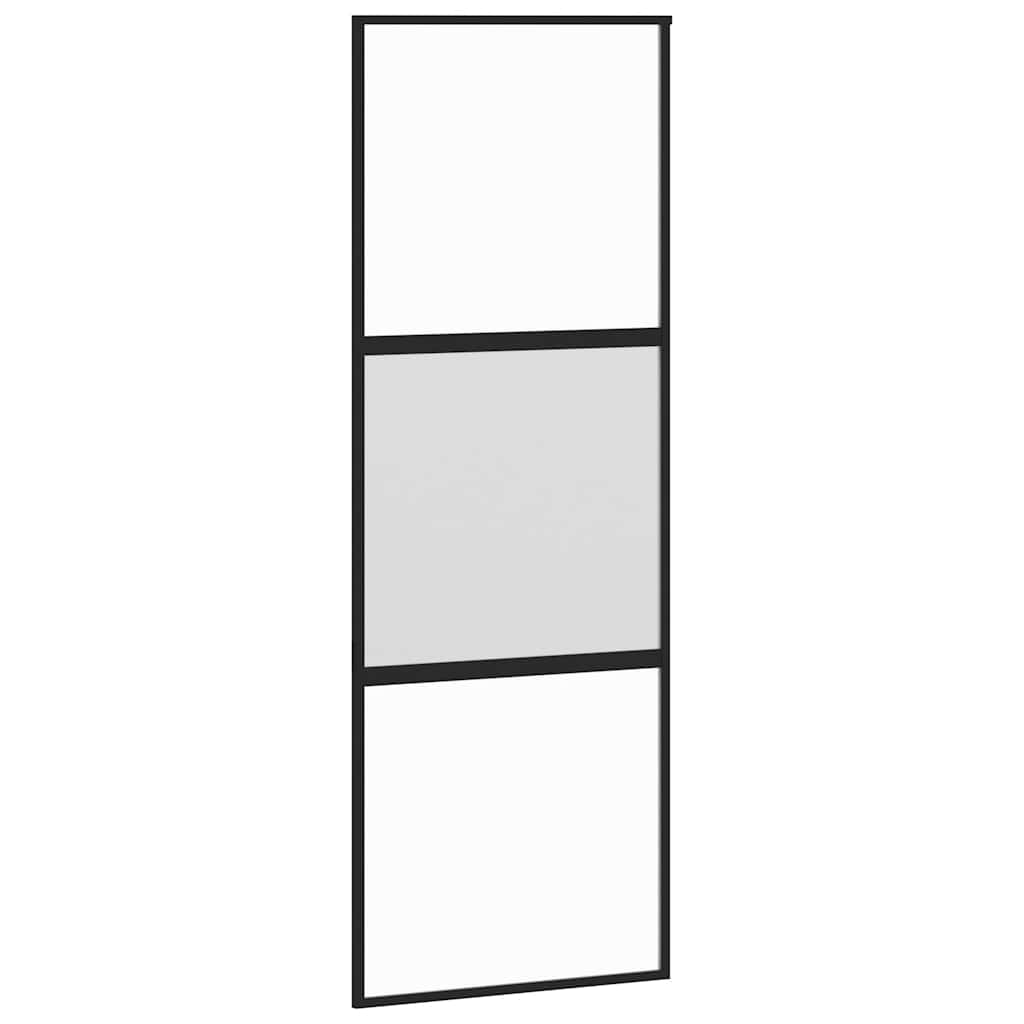 Klizna vrata s priborom 76 x 205 cm kaljeno staklo i aluminij