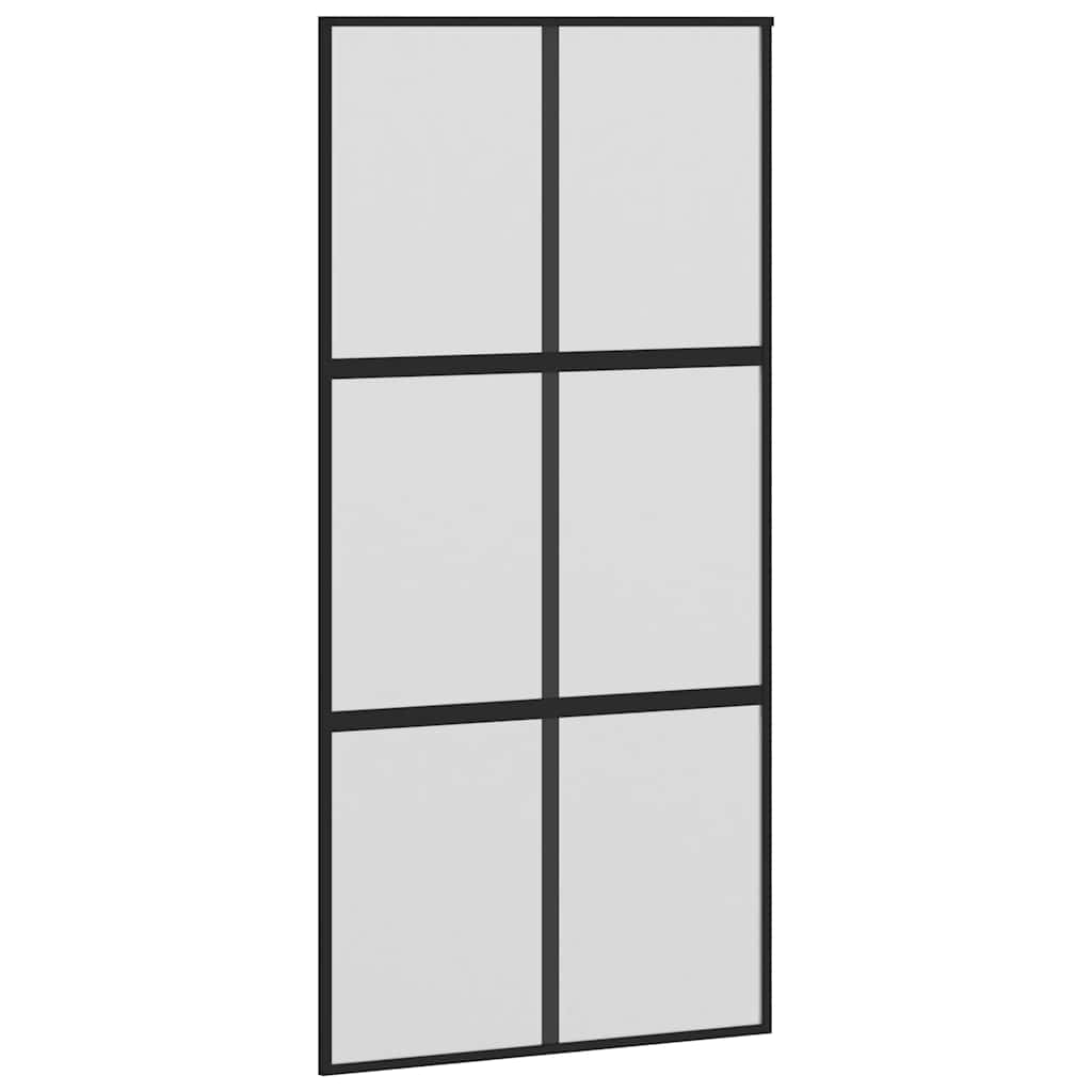 Klizna vrata s priborom 102,5x205 cm kaljeno staklo i aluminij