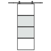 Klizna vrata s priborom 76 x 205 cm kaljeno staklo i aluminij