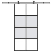 Klizna vrata s priborom 102,5x205 cm kaljeno staklo i aluminij