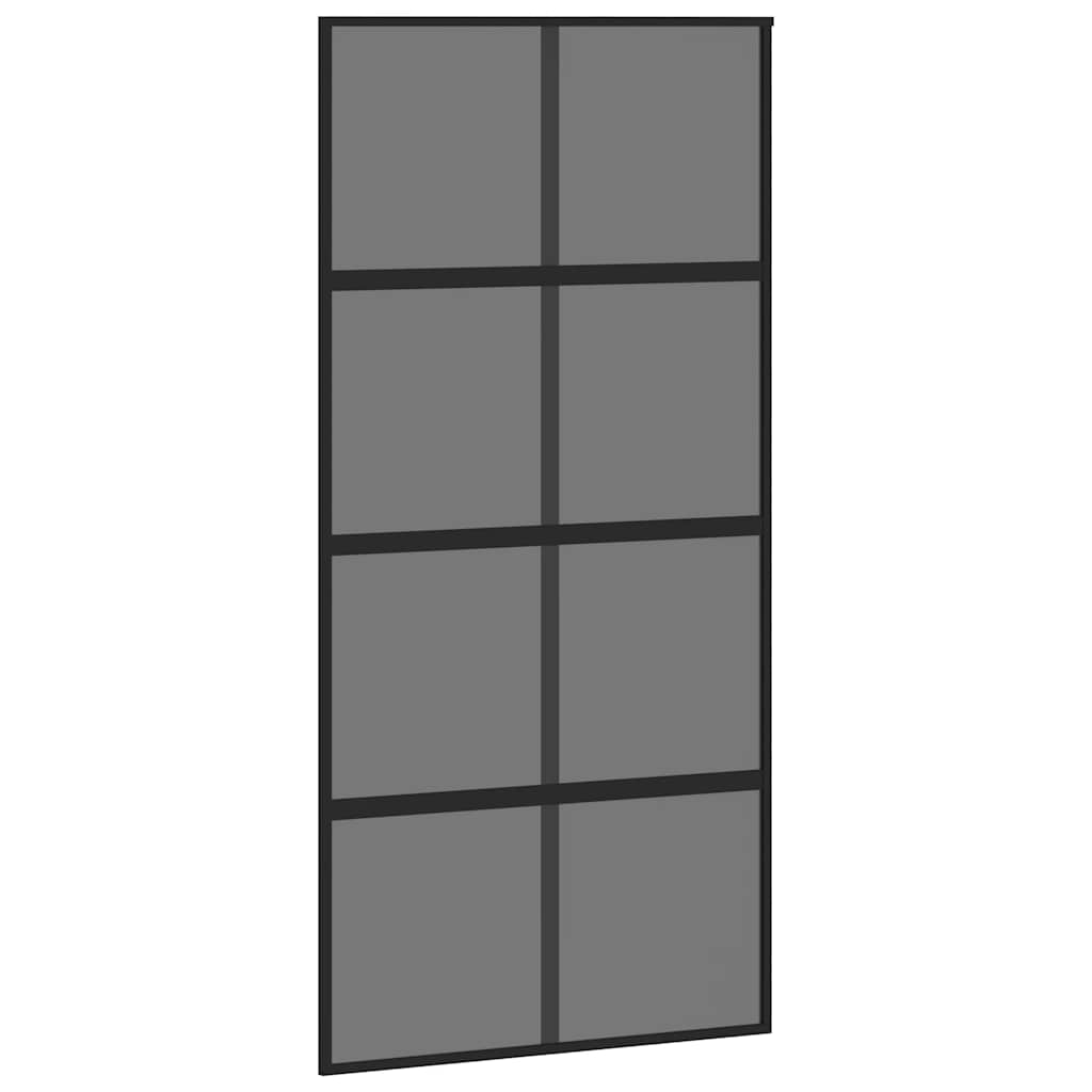 Klizna vrata s priborom 102,5x205 cm kaljeno staklo i aluminij