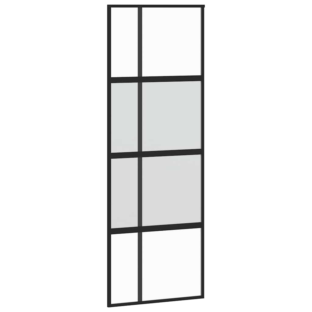 Klizna vrata s priborom 76 x 205 cm kaljeno staklo i aluminij