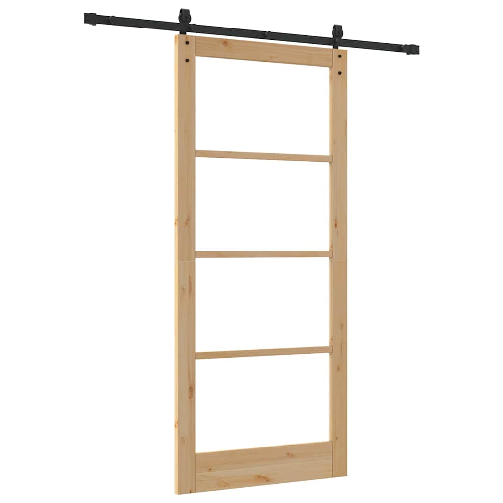 Klizna vrata ORKDAL Prirodna i crna 93 x 211 cm