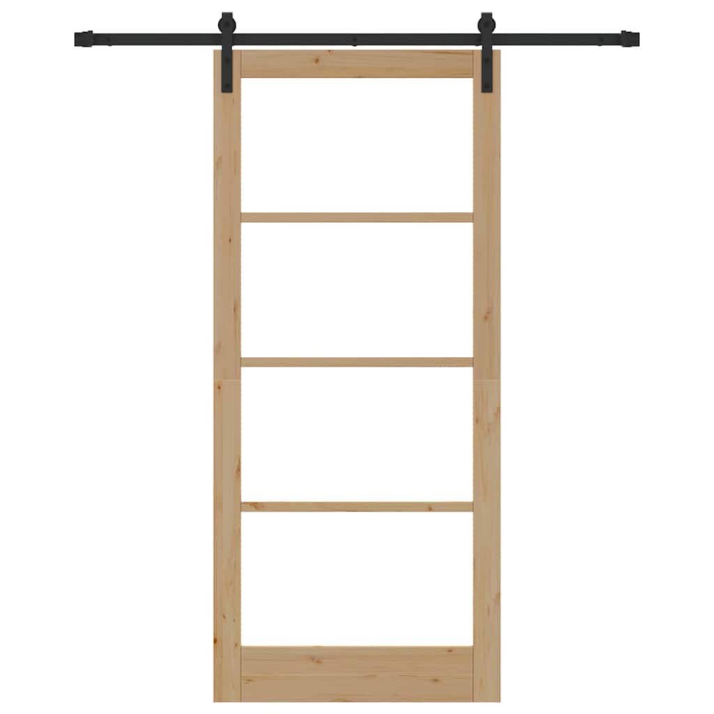 Klizna vrata ORKDAL Prirodna i crna 93 x 211 cm