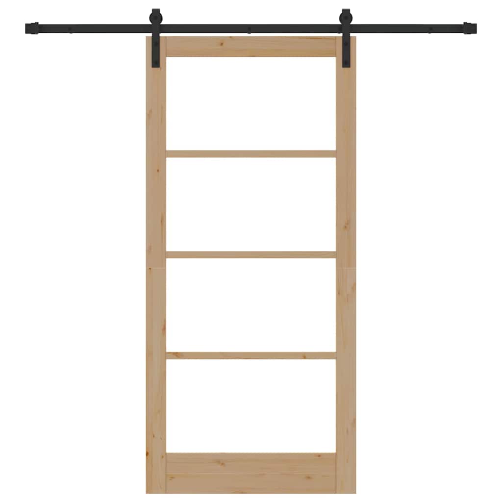 Klizna vrata ORKDAL Prirodna i crna 93 x 202 cm