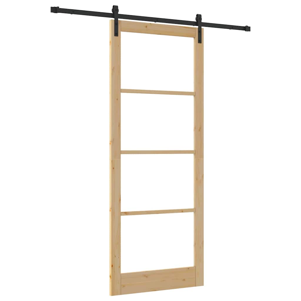 Klizna vrata ORKDAL Prirodna i crna 93 x 232 cm