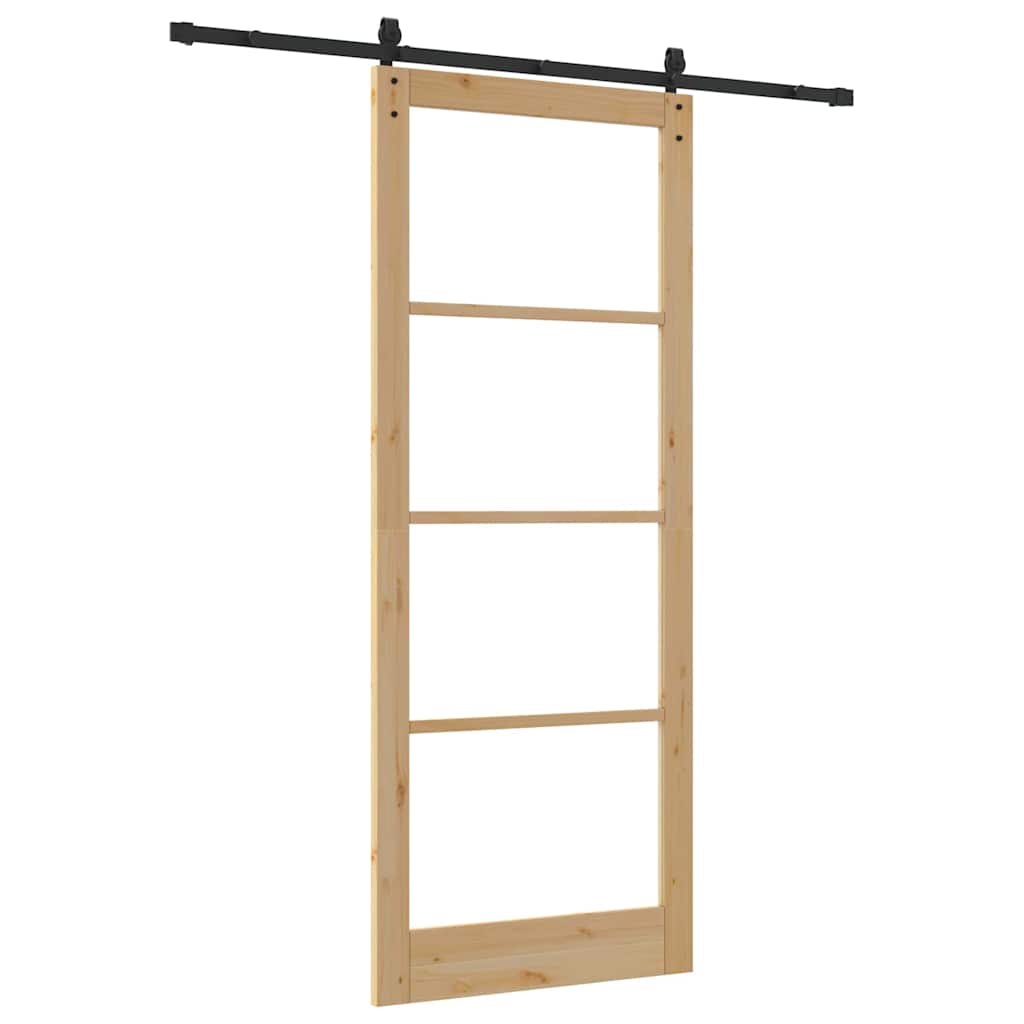 Klizna vrata ORKDAL Prirodna i crna 93 x 232 cm