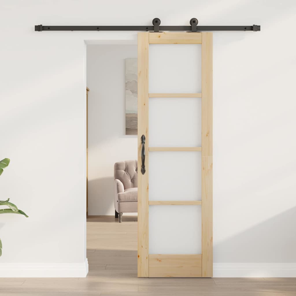 Klizna vrata ORKDAL Prirodna i crna 61 x 198,5 cm