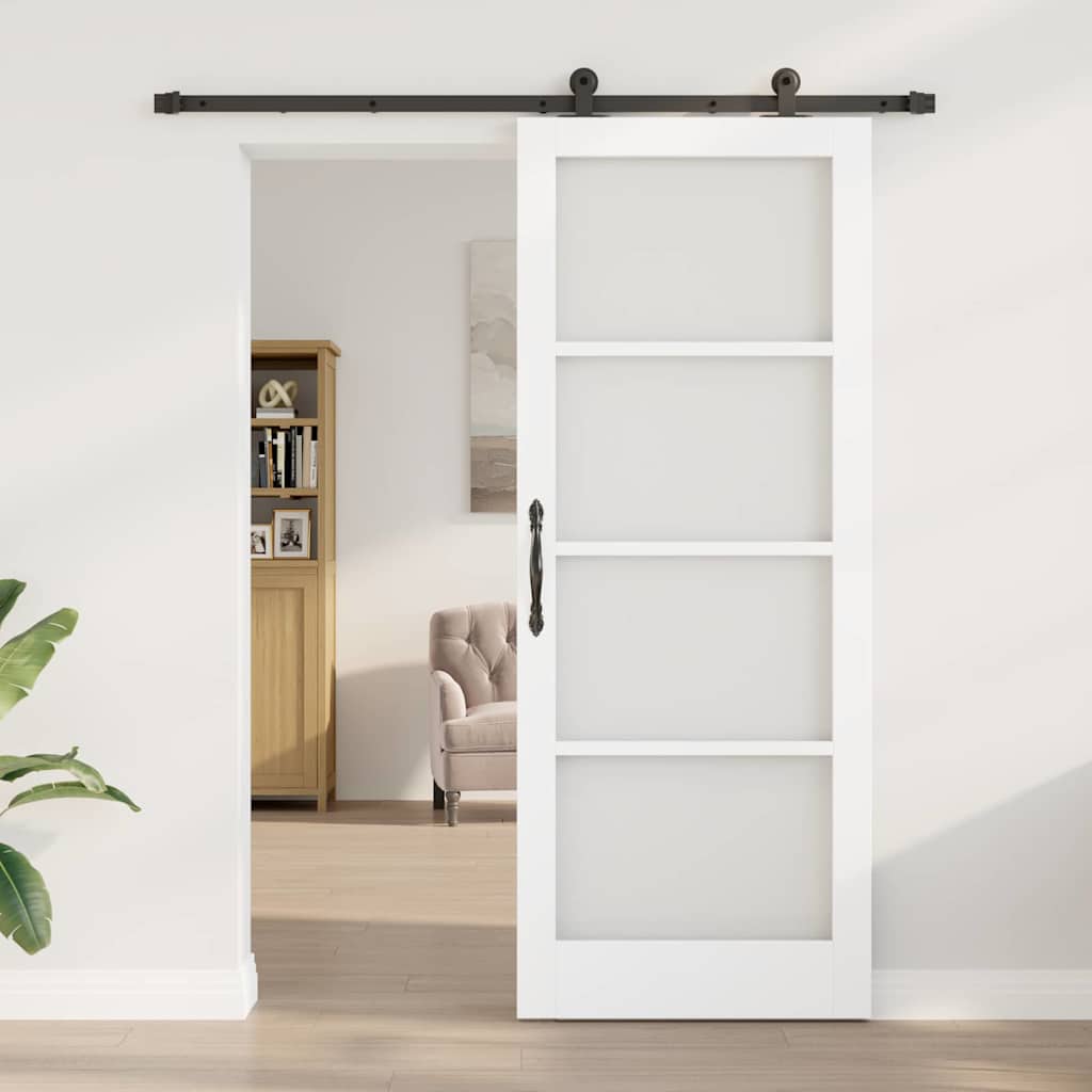 Klizna vrata ORKDAL 83 x 211 cm Masivna borovina i staklo