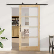 Klizna vrata ORKDAL 93 x 202 cm Masivna borovina i staklo
