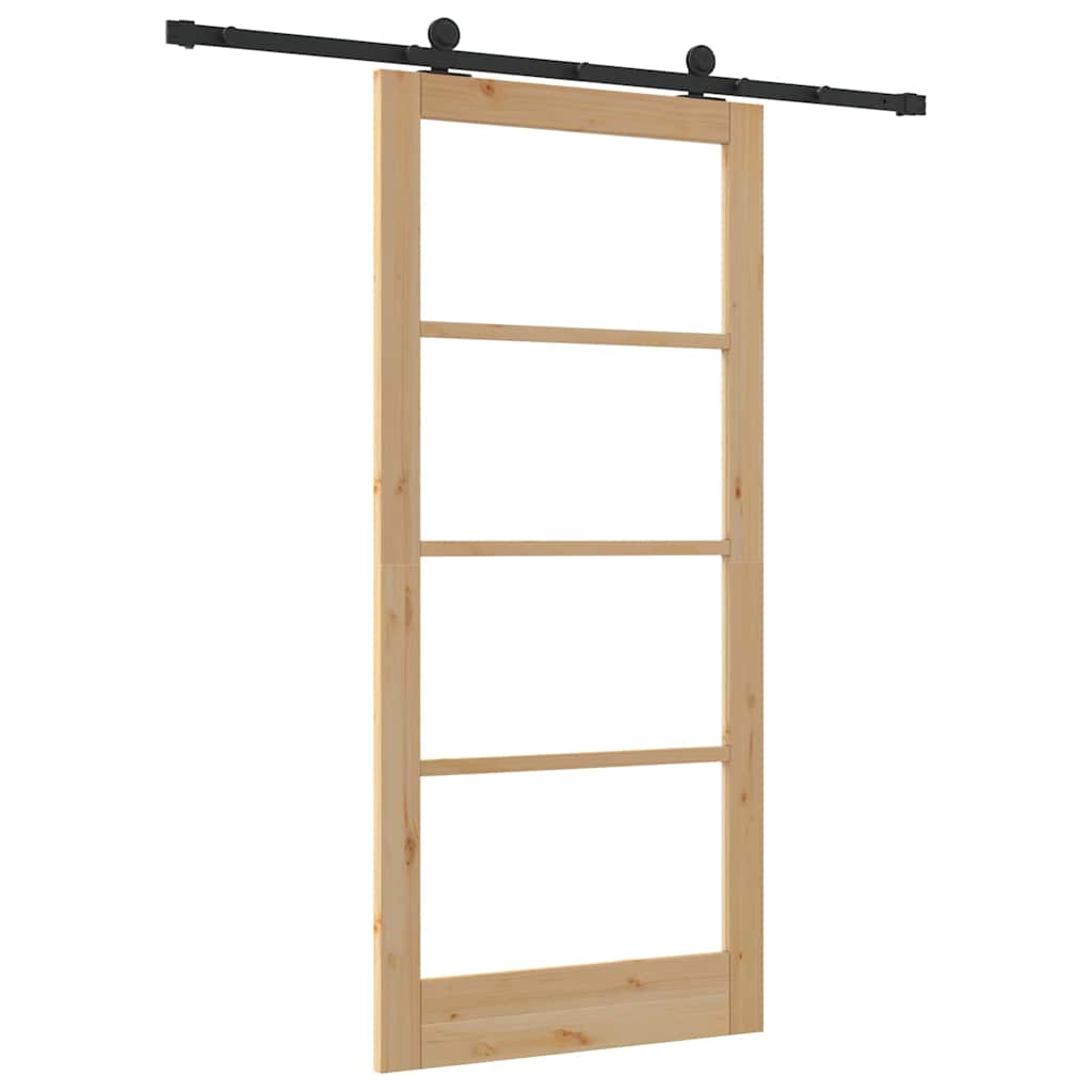 Klizna vrata ORKDAL 93 x 202 cm Masivna borovina i staklo