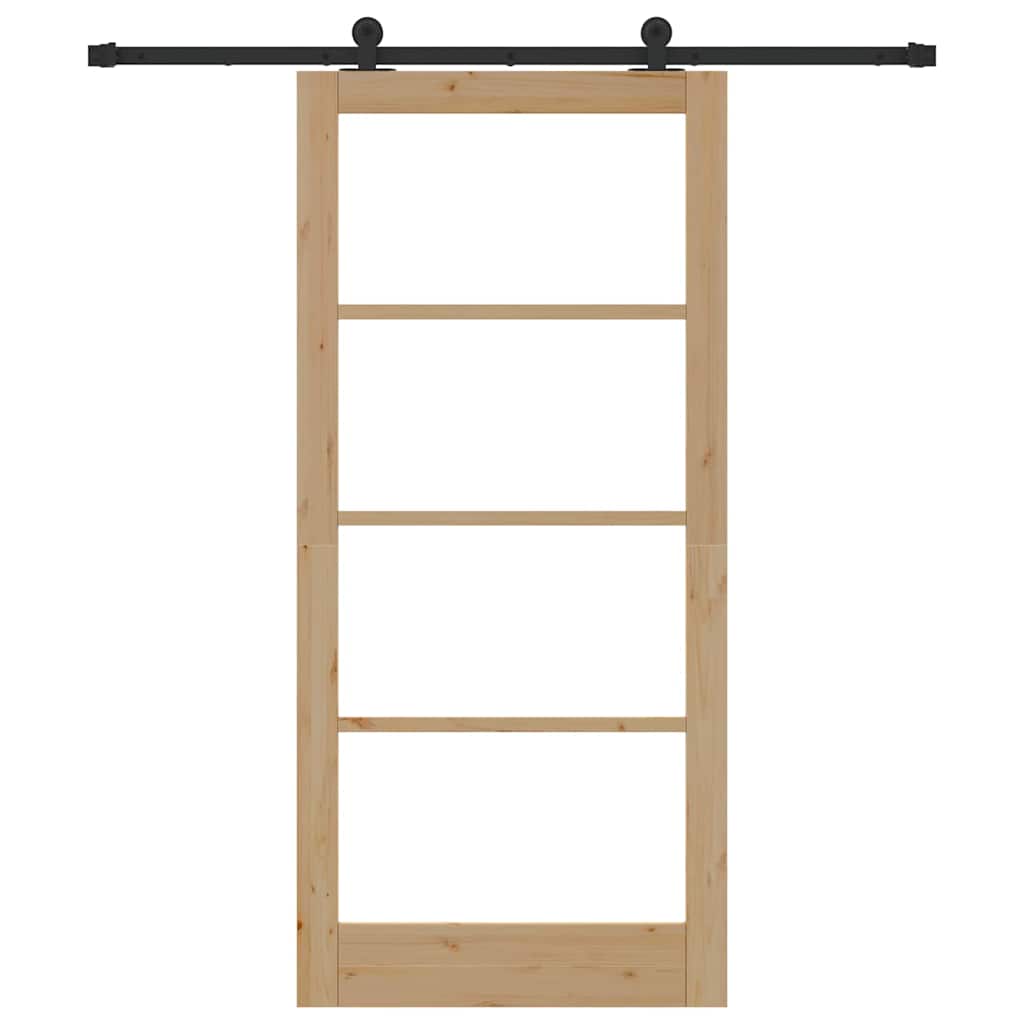 Klizna vrata ORKDAL 93 x 202 cm Masivna borovina i staklo