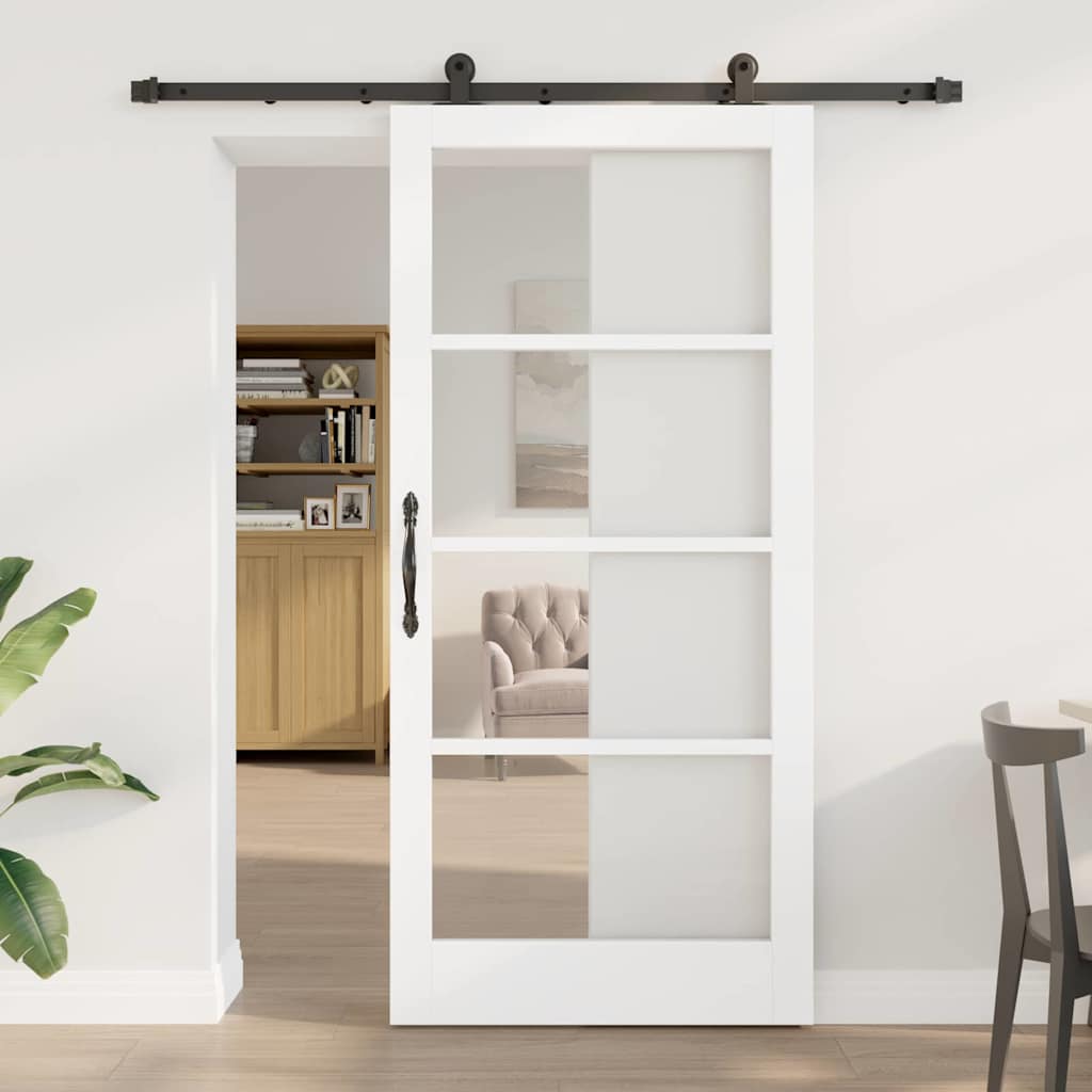 Klizna vrata ORKDAL 93 x 202 cm Masivna borovina i staklo