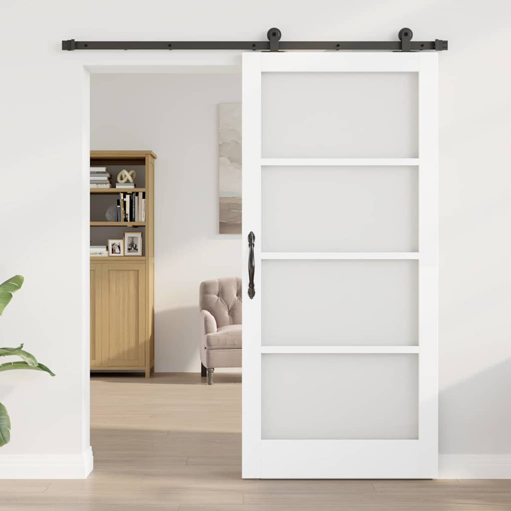 Klizna vrata ORKDAL 93 x 202 cm Masivna borovina i staklo
