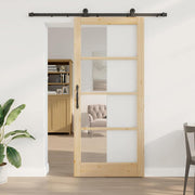 Klizna vrata ORKDAL 93 x 211 cm Masivna borovina i staklo