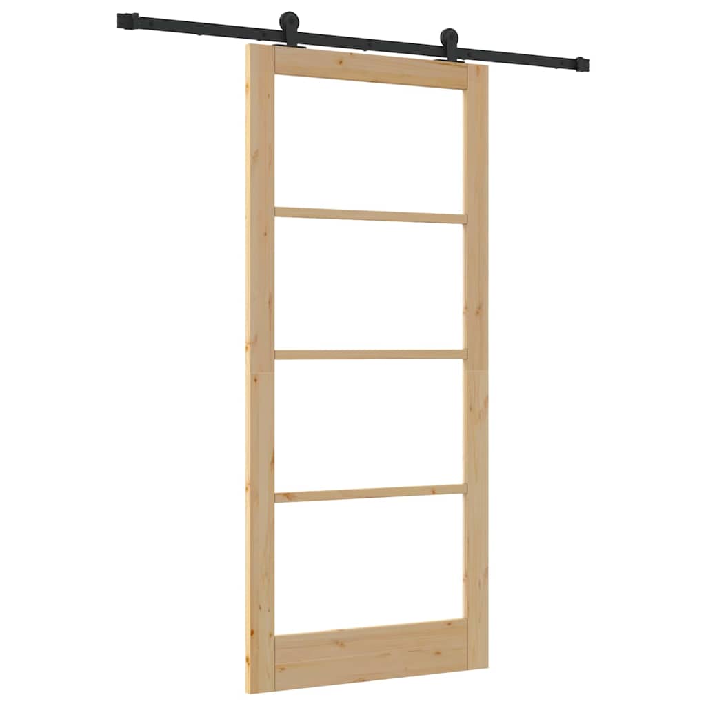 Klizna vrata ORKDAL 93 x 211 cm Masivna borovina i staklo