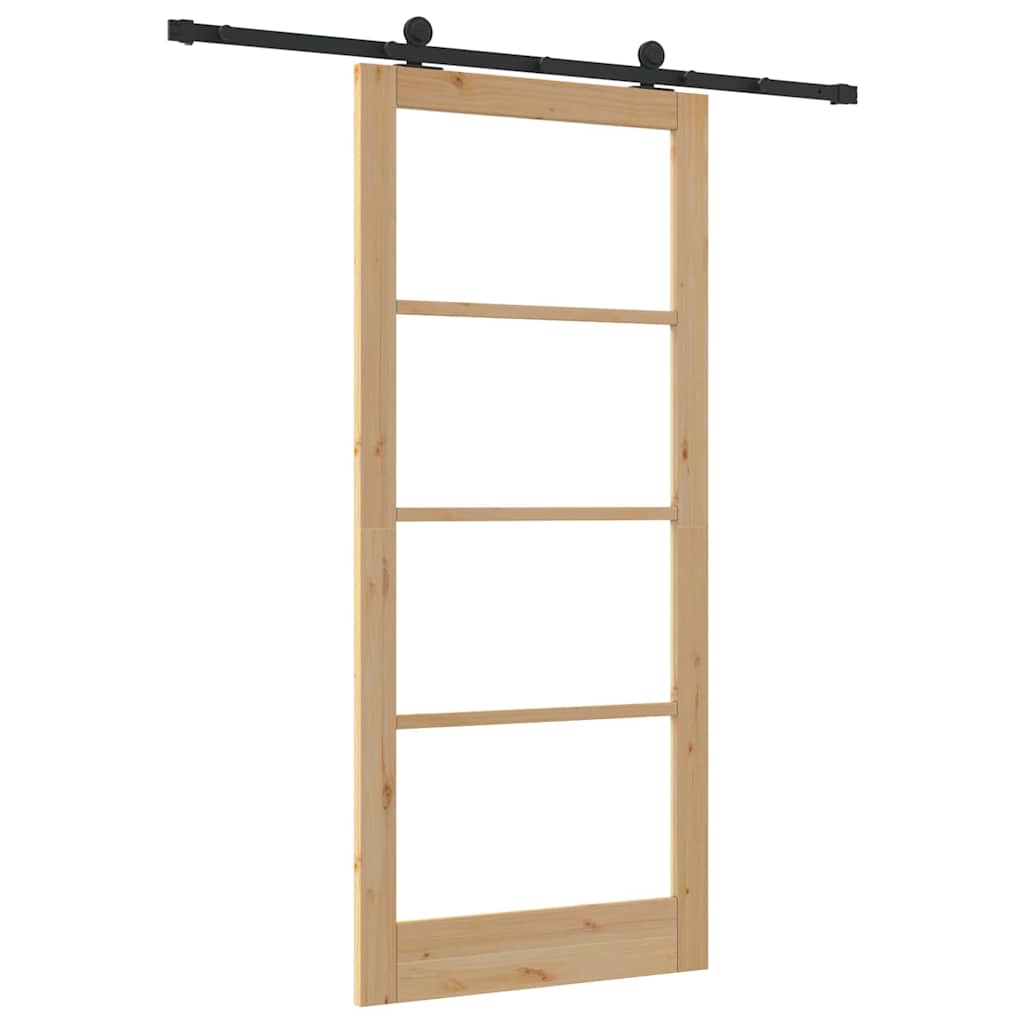 Klizna vrata ORKDAL 93 x 211 cm Masivna borovina i staklo
