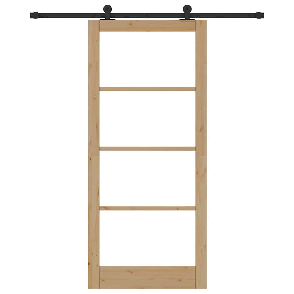 Klizna vrata ORKDAL 93 x 211 cm Masivna borovina i staklo