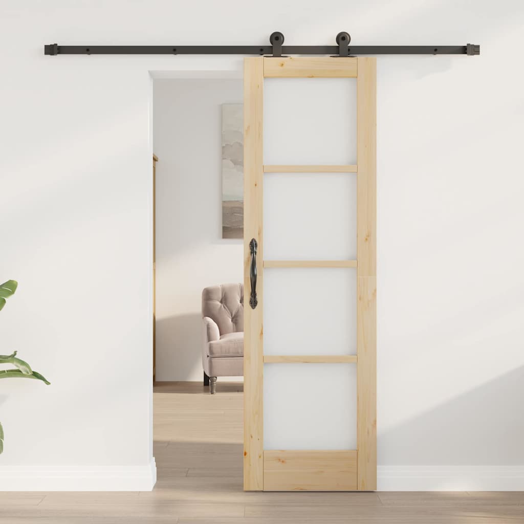 Klizna vrata ORKDAL Prirodna i crna 61 x 198,5 cm