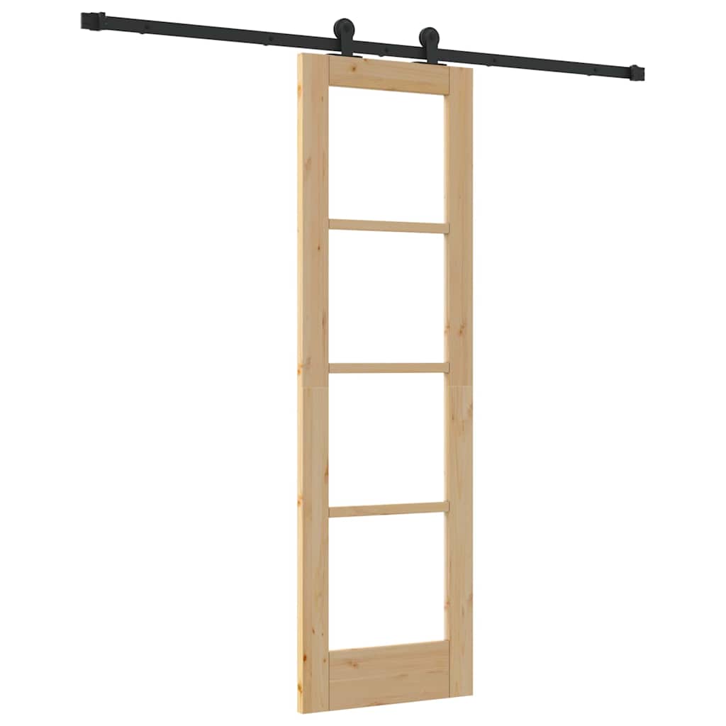 Klizna vrata ORKDAL 61 x 198,5 cm Masivna borovina i staklo