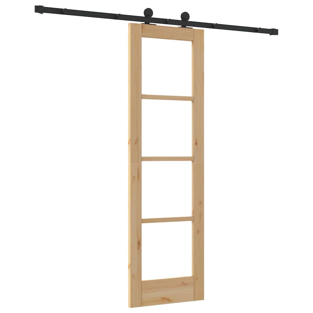 Klizna vrata ORKDAL 61 x 198,5 cm Masivna borovina i staklo
