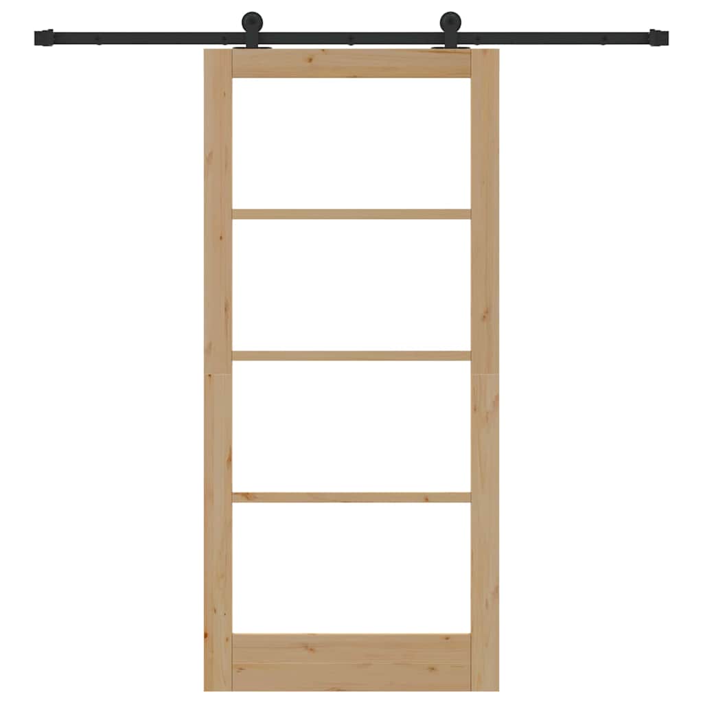 Klizna vrata ORKDAL Prirodna i crna 93 x 202 cm