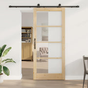 Klizna vrata ORKDAL 93 x 211 cm Masivna borovina i staklo