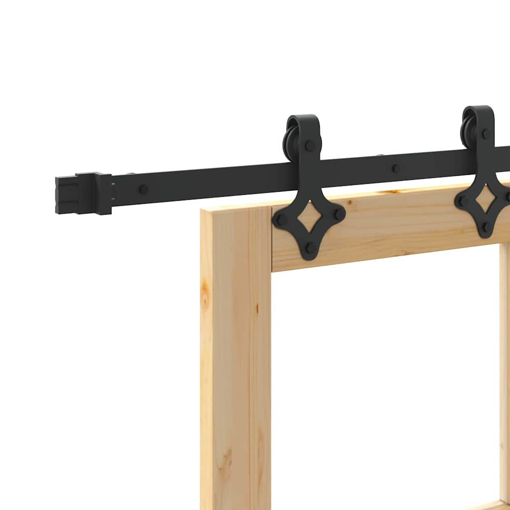 Klizna vrata ORKDAL Prirodna i crna 93 x 202 cm